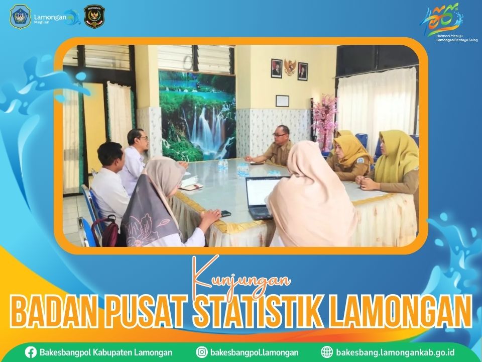 Foto: Kunjungan BPS ke Bakesbangpol Lamongan, Bina Penyelenggaraan Kegiatan Statistik di Lingkungan Pemda