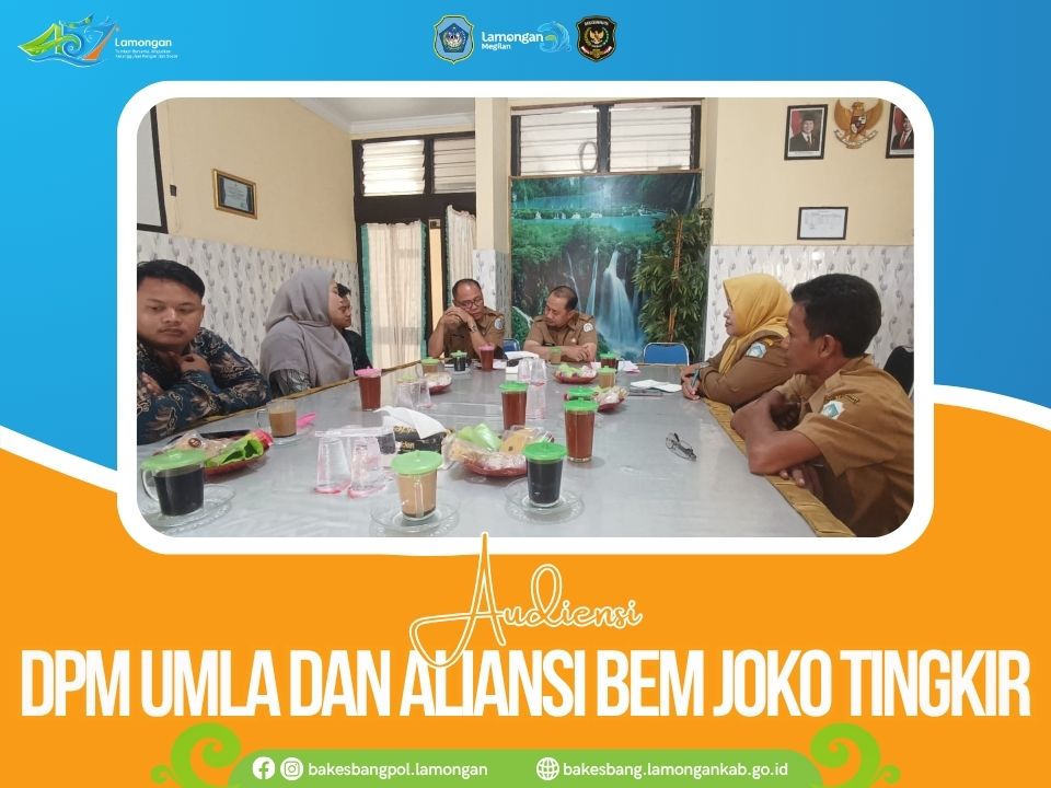 Foto: Bakesbangpol Kabupaten Lamongan Terima Audiensi DPM UMLA dan BEM Joko Tingkir, Bahas Rencana Kegiatan Kemahasiswaan