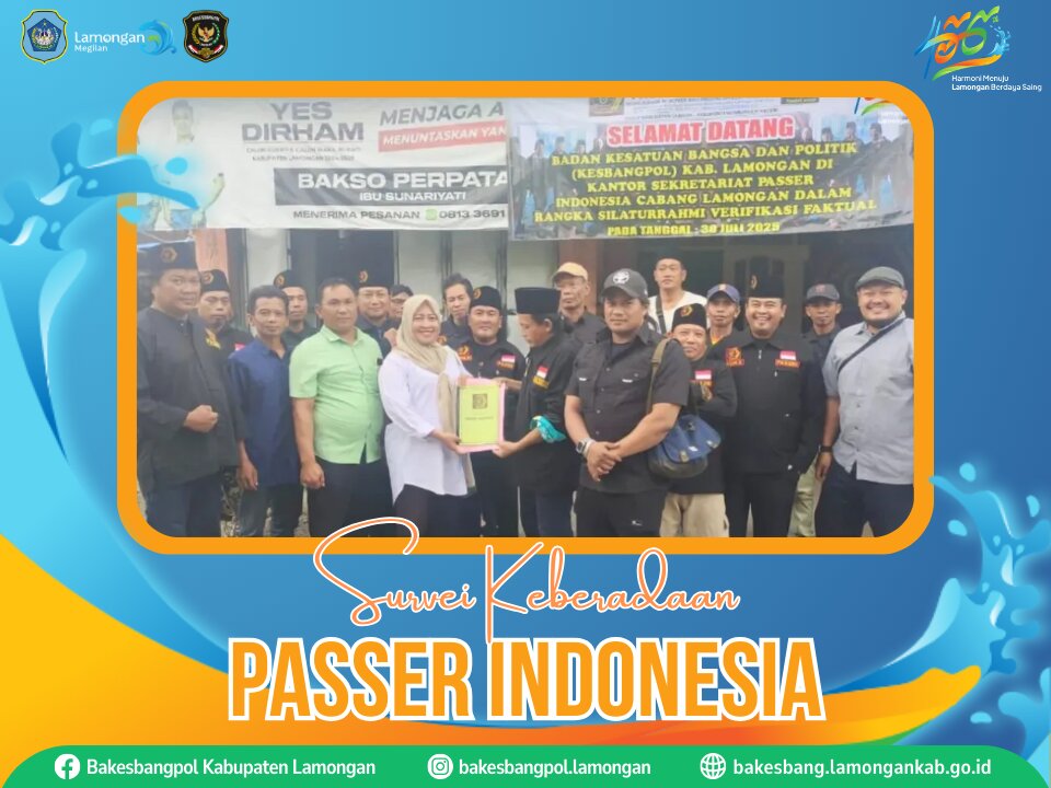 Foto: Bakesbangpol Lamongan Survei Ormas Paser Indonesia
