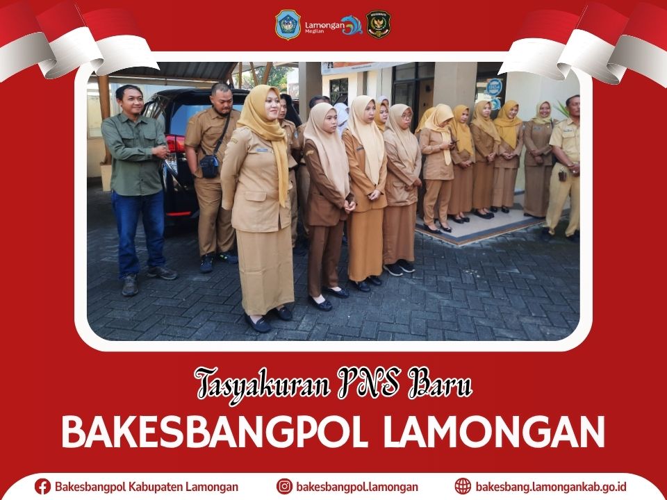 Foto: Tasyakuran PNS Baru Bakesbangpol Lamongan, Plt. Kaban Ingatkan Tanggung Jawab dan Komitmen