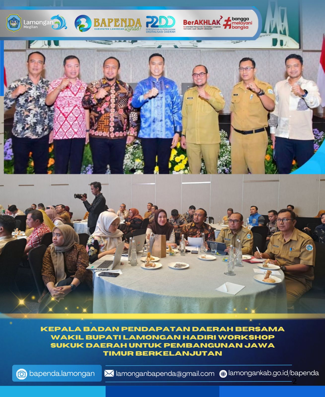 Foto: KEPALA BADAN PENDAPATAN DAERAH BERSAMA WAKIL BUPATI HADIRI WORKSHOP SUKUK DAERAH