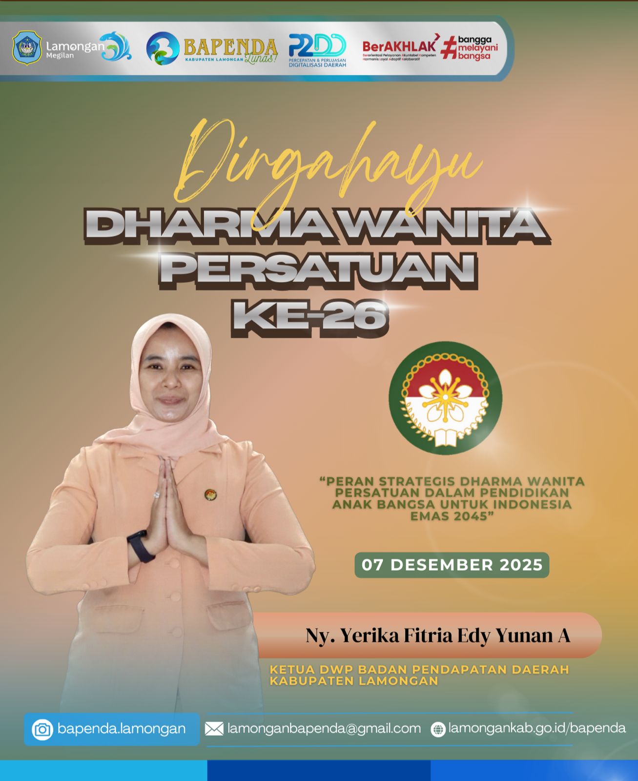 Foto: DIRGAHAYU DHARMA WANITA PERSATUAN KE-26