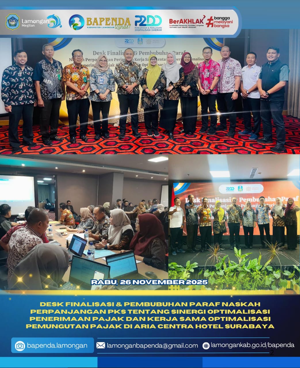 Foto: DESK FINALISASI & PEMBUBUHAN PARAF NASKAH PERPANJANGAN PKS 2026