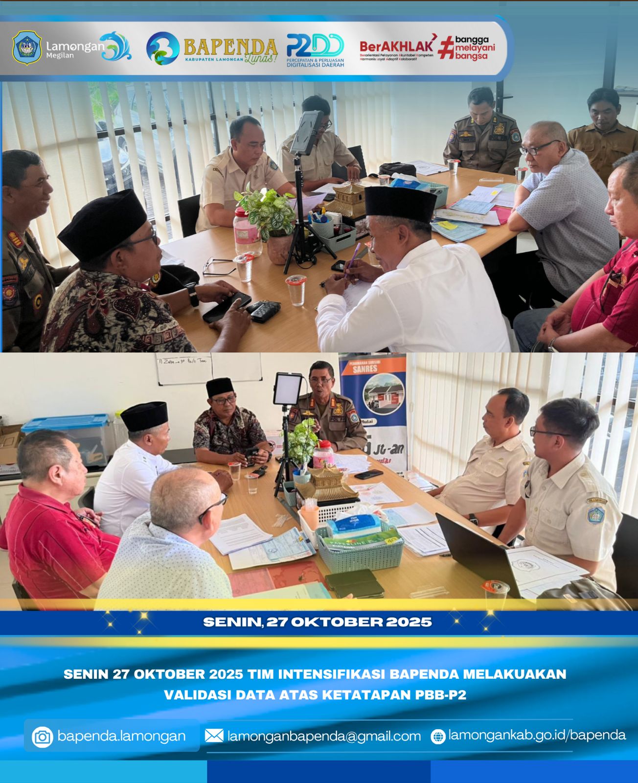 Foto: TIM INTENSIFIKASI MELAKUKAN VALIDASI DATA ATAS KETETAPAN PBB-P2