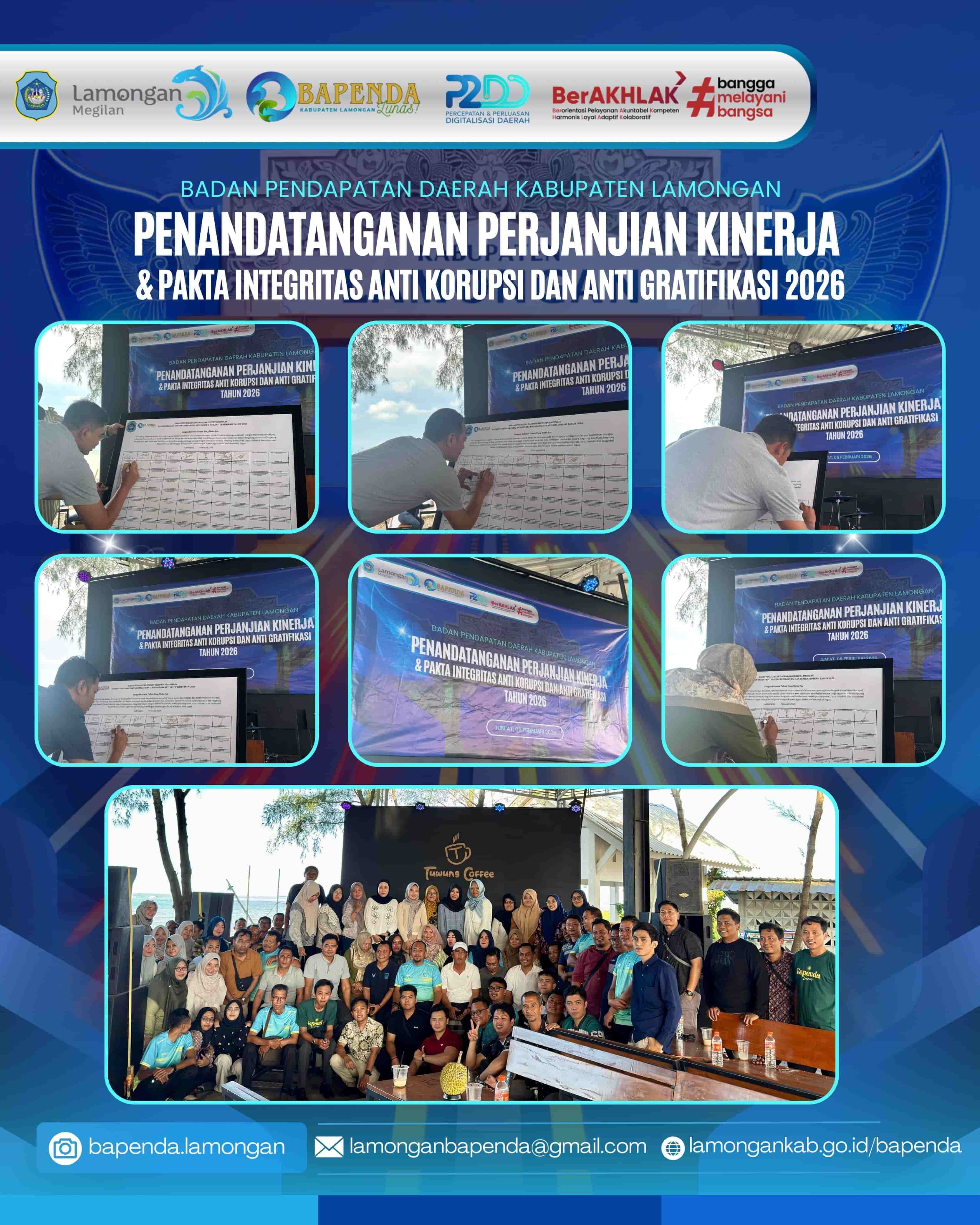 Foto: Penandatanganan Perjanjian Kinerja dan Pakta Integritas Anti Korupsi dan Anti Gratifikasi Tahun 2026