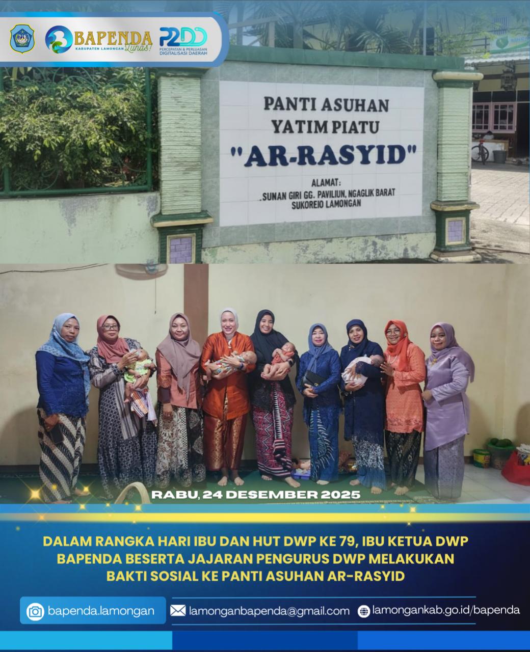 Foto: BAKTI SOSIAL KE PANTI ASUHAN AR-RASYID