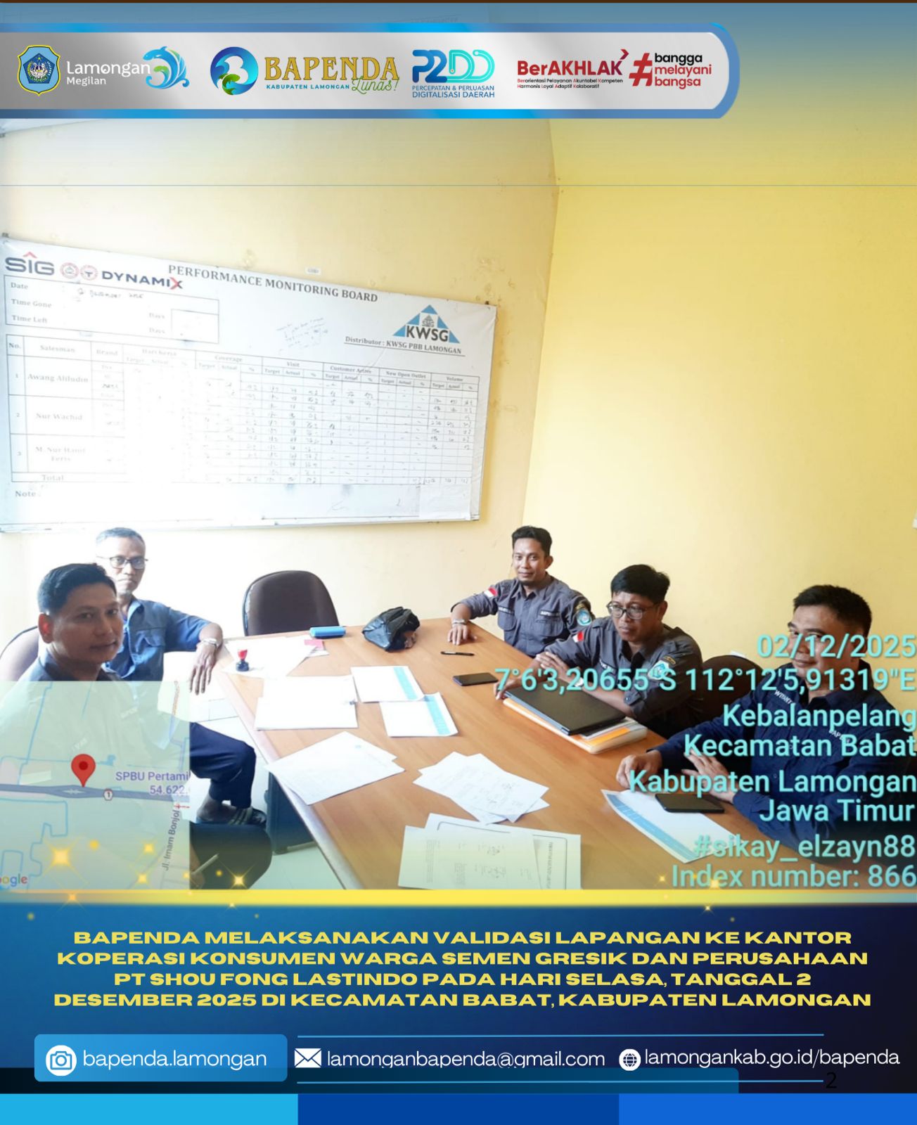 Foto: BAPENDA MELAKSANAKAN VALIDASI LAPANGAN