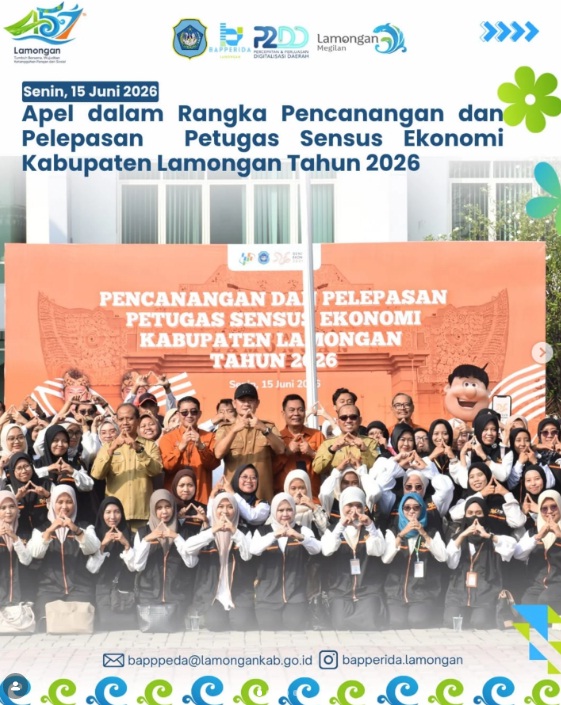 Foto: Apel dalam rangka Pelepasan Petugas Sensus Ekonomi Kabupaten Lamongan Tahun 2026