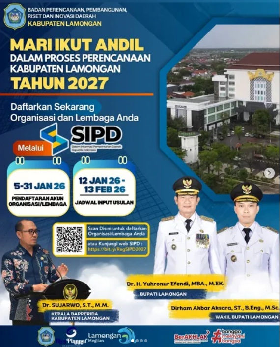 Foto: Mari Ikut Andil dalam Proses Perencanaan Kabupaten Lamongan Tahun 2027.