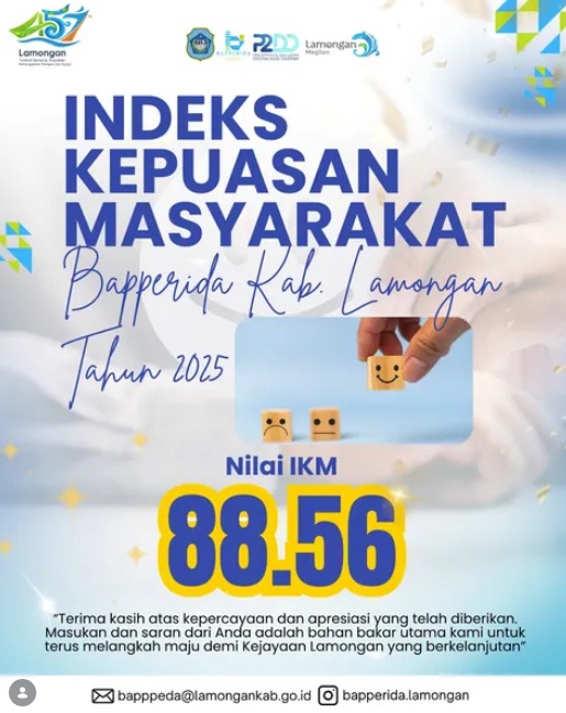 Foto: Indeks Kepuasan Masyarakat Bapperida Kab. Lamongan Tahun 2025