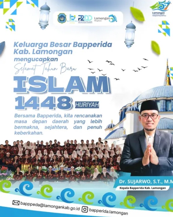 Foto: Keluarga Besar Bapperida Kab. Lamongan mengucapkan Selamat Tahun Baru Islam 1448 Hijriah