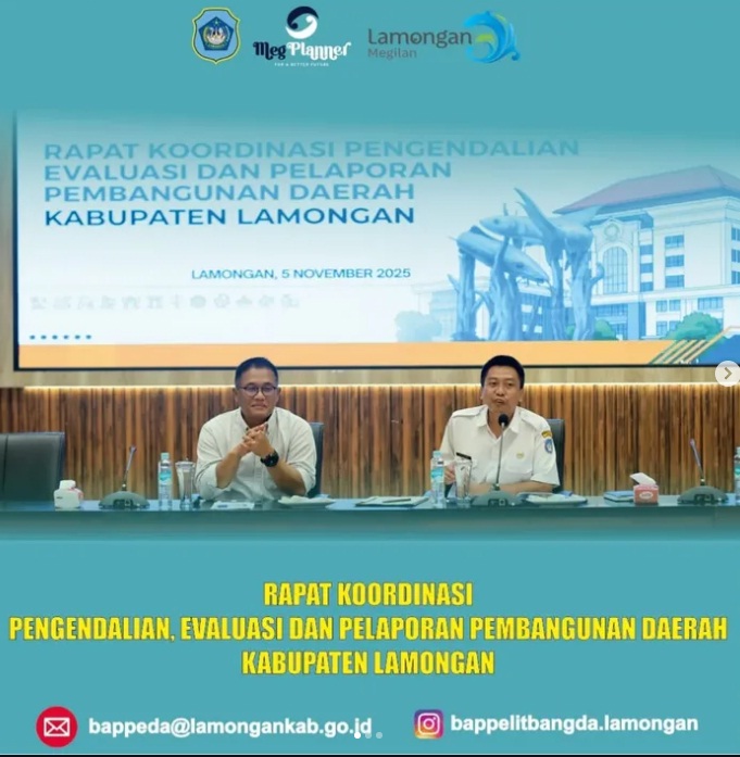 Foto: Rapat Koordinasi Pengendalian, Evaluasi dan Pelaporan Pembangunan Daerah Kabupaten Lamongan Tahun 2025
