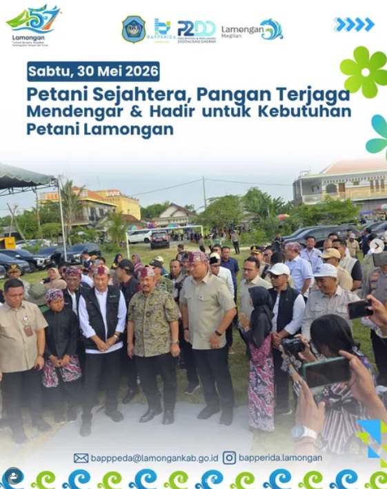 Foto: Kepala Bapperida Kabupaten Lamongan berkesempatan mendampingi Menteri PPN/Kepala Bappenas RI