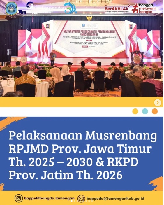 Pelaksanaan RPJMD Prov Jawa Timur Tahun 2025-2030 dan RKPD Prov Jatim Tahun 2026