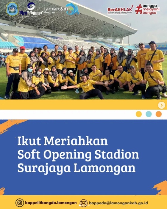 senam sehat bersama Bupati Lamongan dan Wakil Bupati Lamongan
