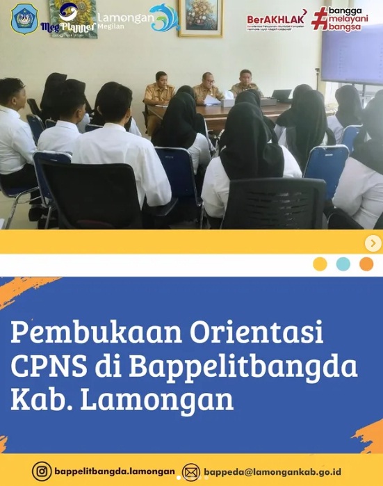 Pembukaan Orientasi CPNS di Bappelitbangda Kab. Lamongan