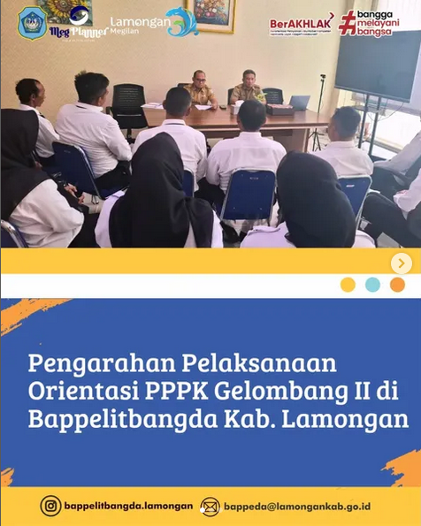 Pelaksanaan Pengarahan Orientasi PPPK di Bappelitbangda Kab. Lamongan
