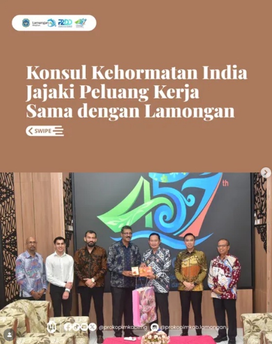 Foto: Konsul Kehormatan India Jajaki Peluang Kerja Sama dengan Lamongan