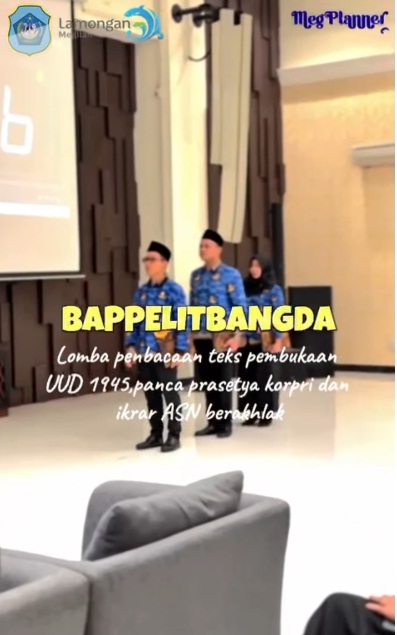 Foto: Lomba Pembacaan Teks pembukaan UUD 1945, Panca Prasetya Korpri & Ikrar ASN BerAkhlak dalam rangka HUT KORPRI