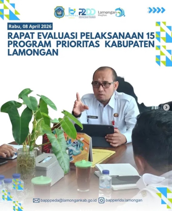 Foto: Rapat Evaluasi Pelaksanaan 15 Program Prioritas Kabupaten Lamongan