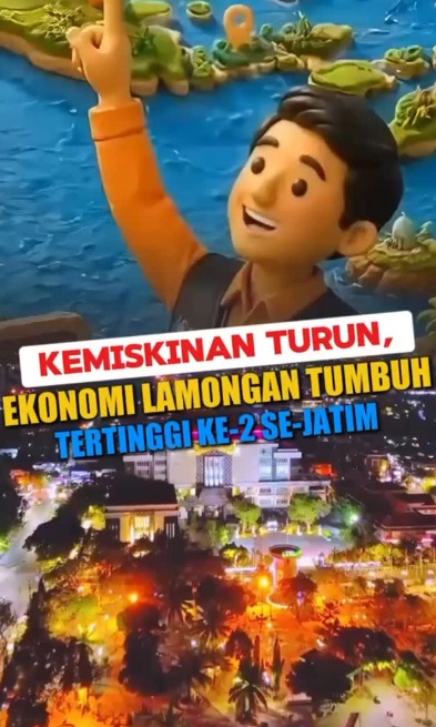 Foto: Kemiskinan Turun, EKonomi Lamongan Tumbuh
