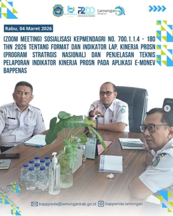 Foto: Sosialisasi Kepmendagri Nomor 700.1.1.4-180 Tahun 2026 tentang format dan indikator Laporan Kinerja Program Strategis Nasional (ProSN)