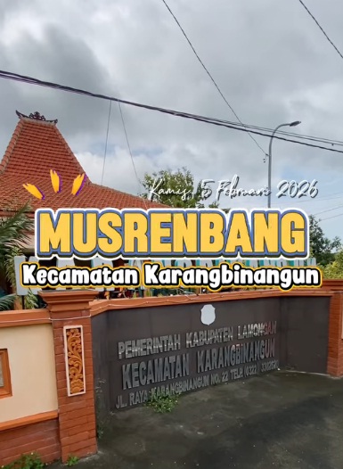 Musrenbang Penyusunan RKPD Tahun 2027 Kecamatan Karangbinangun