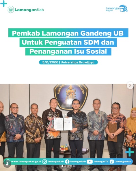 Pemkab Lamongan Gandeng UB Untuk Penguatan SDM dan Penanganan Isu Sosial
