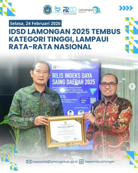 Foto: IDSD LAMONGAN 2025 TEMBUS KATEGORI TINGGI, LAMPAUI RATA-RATA NASIONAL