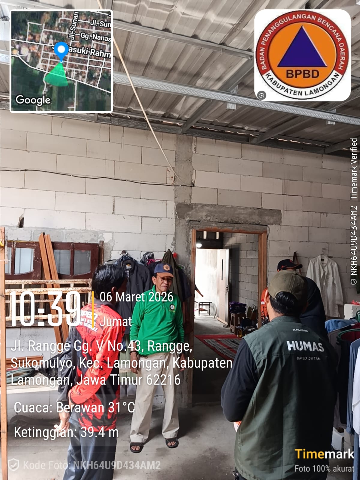 Foto: Monitoring Bantuan Korban Bencana Kebakaran di Sukomulyo