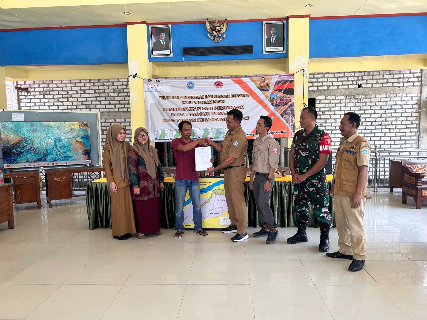 Foto: BPBD Lamongan Bentuk Desa Tangguh Bencana (Destana) di Desa Terpan Kecamatan Babat