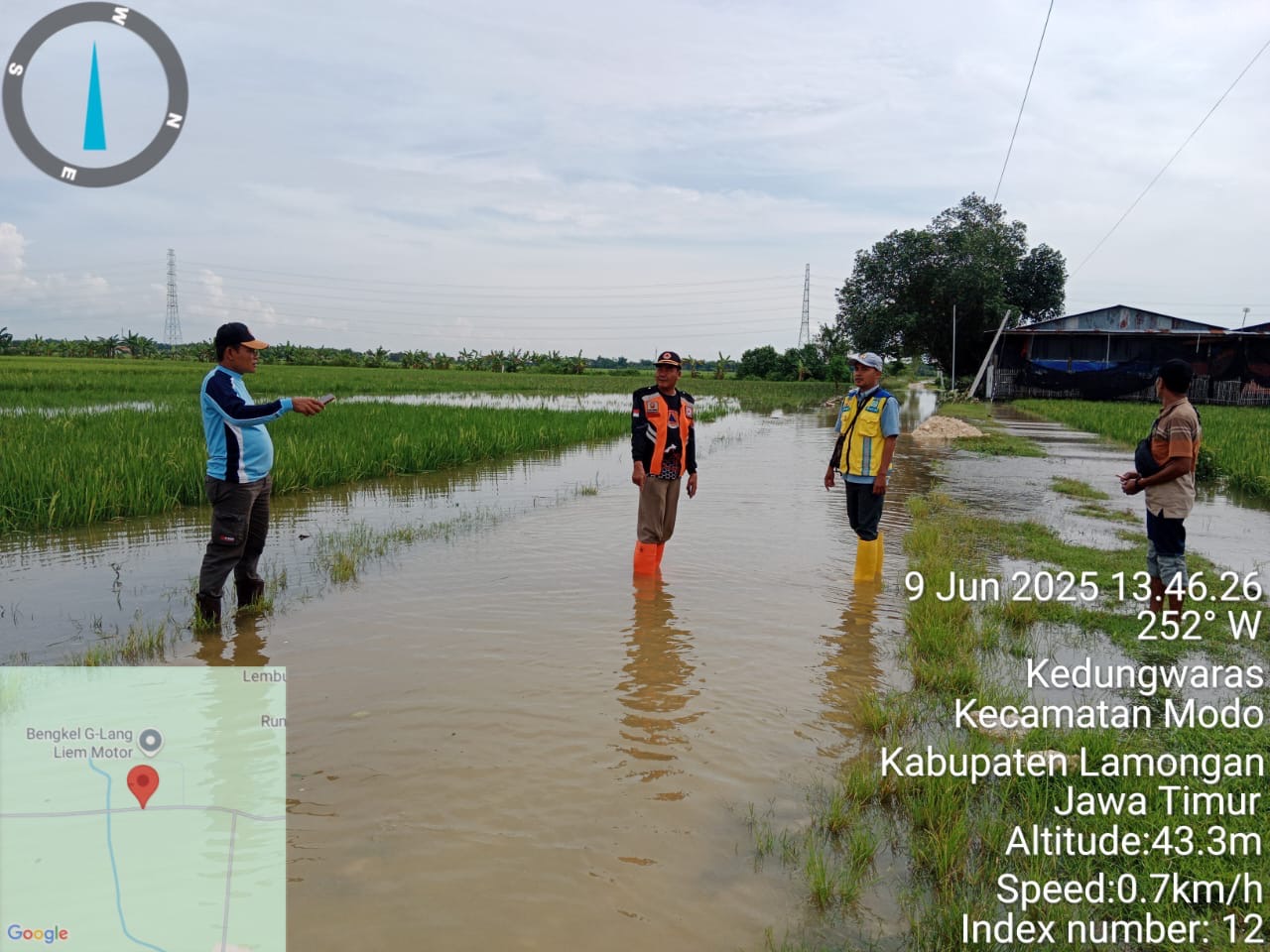 Foto: Banjir Akibat Cuaca Ekstrem di Desa Sidodowo Kecamatan Modo Telah Surut