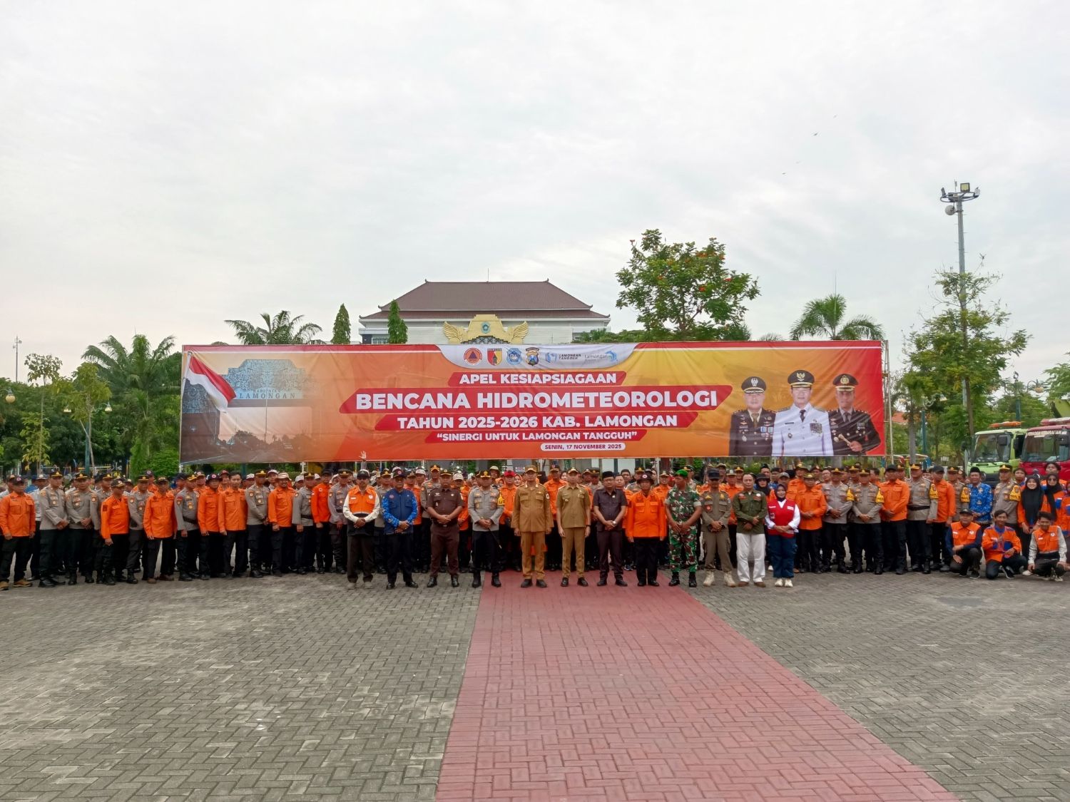 Foto: Apel Kesiapsiagaan Bencana Hidrometeorologi Kabupaten Lamongan Tahun 2025–2026