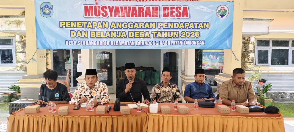 MUSYAWARAH DESA PENETAPAN APBDESA 2026 DESA SENDANGHARJO, PERKUAT TRANSPARANSI DAN PARTISIPASI MASYARAKAT