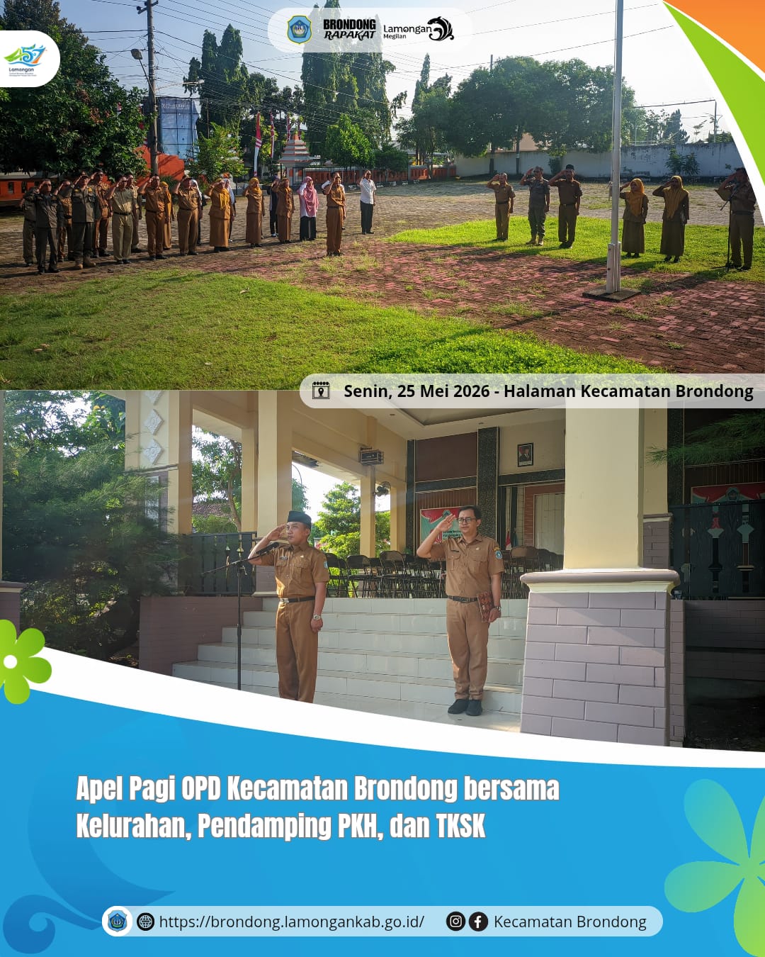 Foto: APEL PAGI OPD KECAMATAN BRONDONG: PEMANTAPAN KEDISIPLINAN ASN DAN PERSIAPAN HARI JADI LAMONGAN KE-457