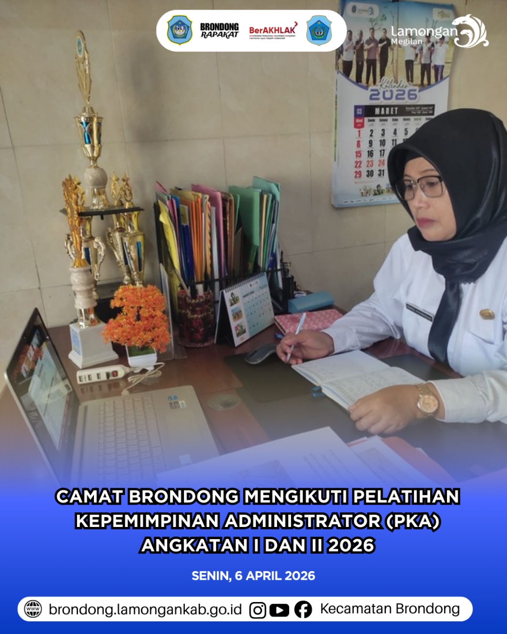 Foto: CAMAT BRONDONG KABUPATEN LAMONGAN MENGIKUTI PELATIHAN KEPEMIMPINAN ADMINISTRATOR ANGKATAN I DAN II TAHUN 2026