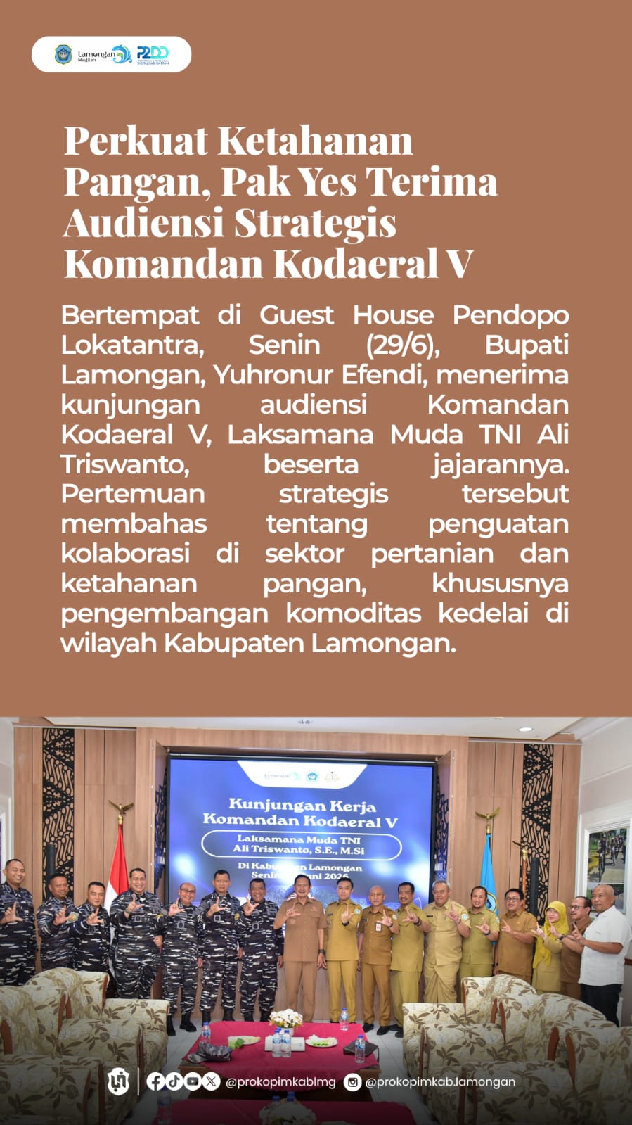 Foto: KUNJUNGAN AUDIENSI KOMANDAN KODAERAL V SURABAYA