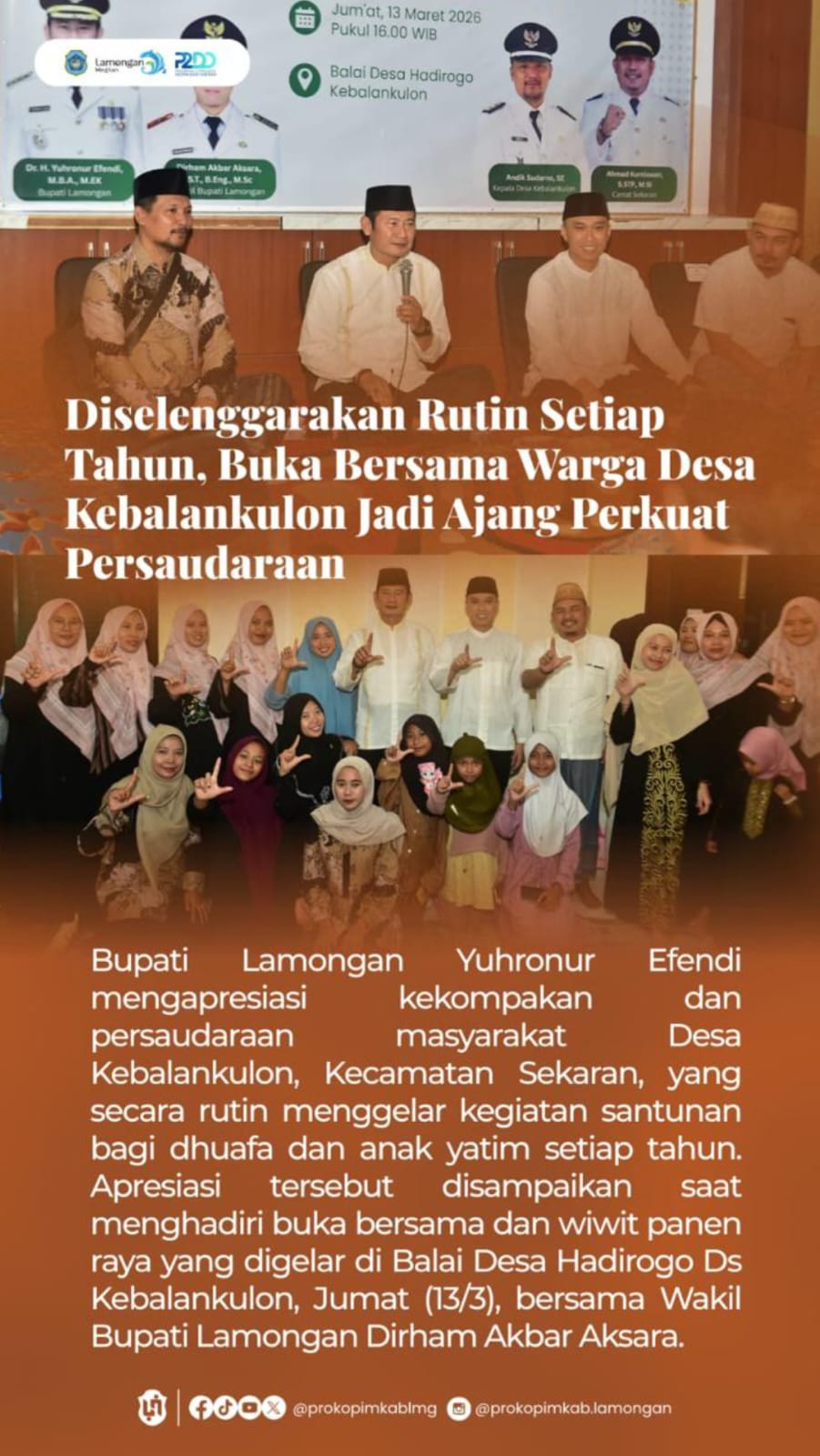 Foto: BUKA BERSAMA RUTIN SETIAP TAHUN JADI AJANG PERKUAT PERSAUDARAAN