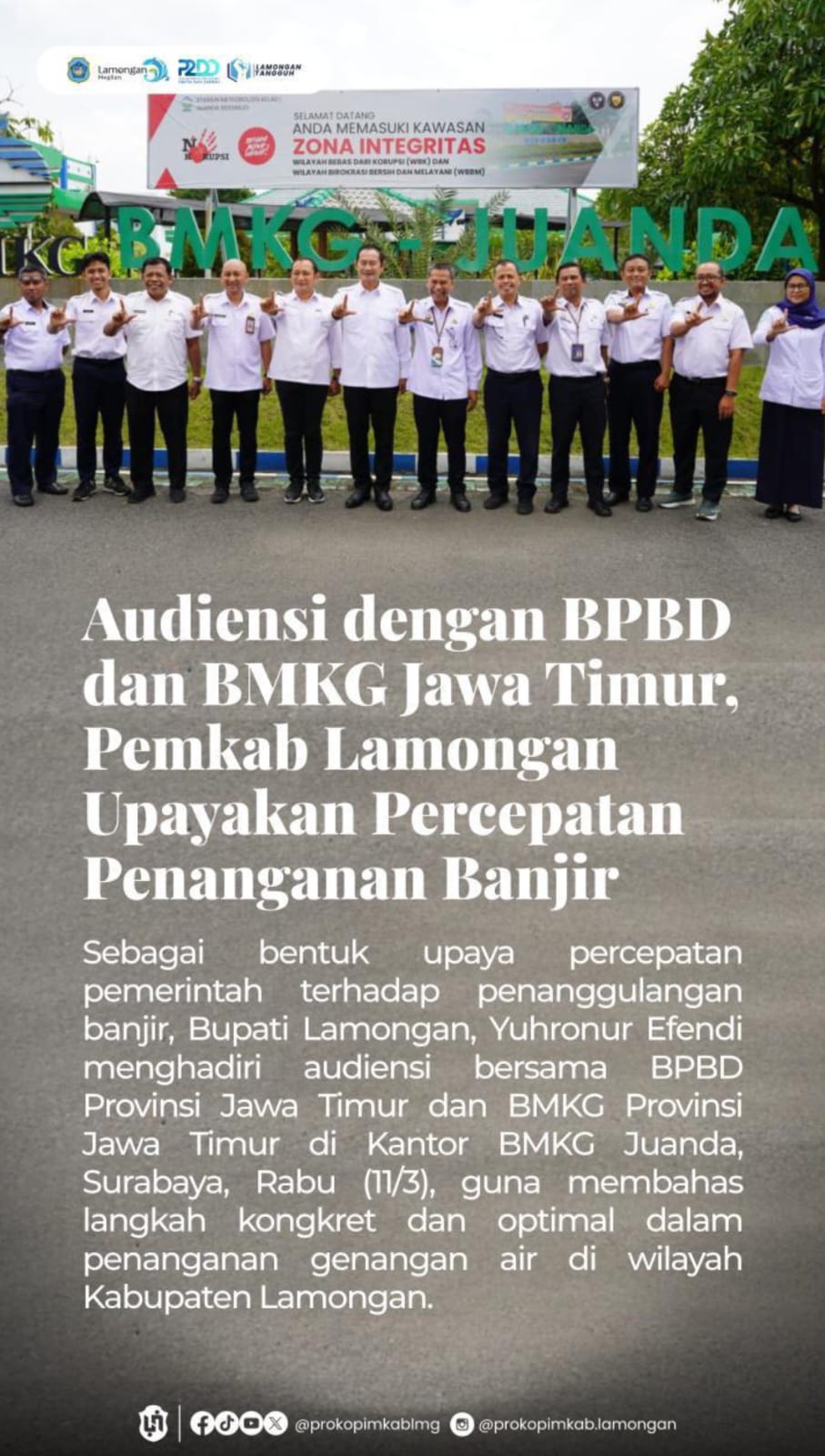 Foto: AUDIENSI DENGAN BPBD DAN BMKG JATIM, UPAYA PERCEPATAN PENANGANAN BANJIR