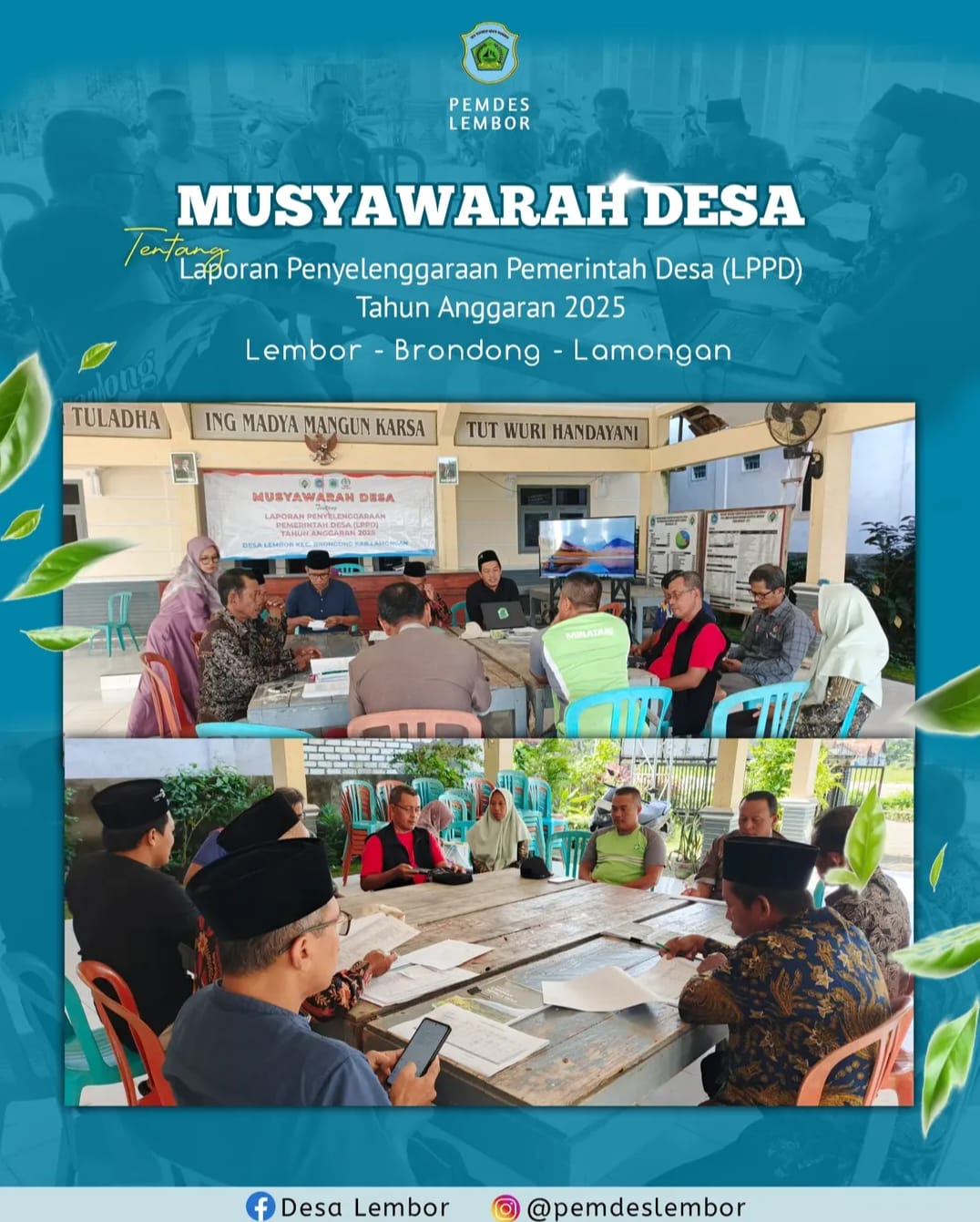 Foto: MUSYAWARAH DESA LEMBOR BAHAS LAPORAN PENYELENGGARAAN PEMERINTAH DESA TAHUN ANGGARAN 2025
