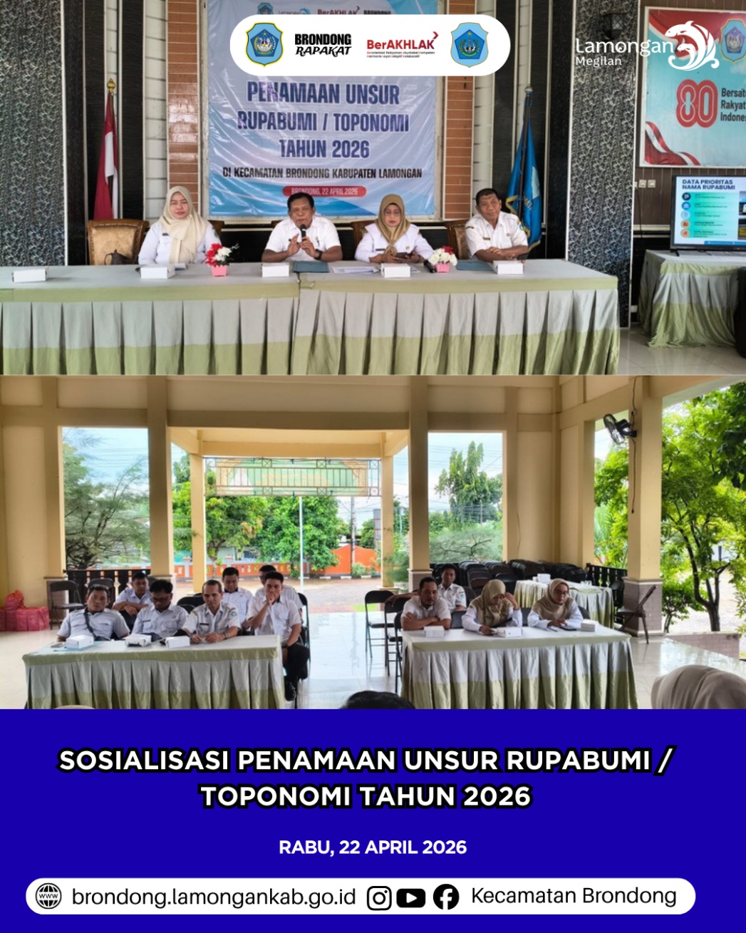 Foto: SOSIALISASI PENAMAAN UNSUR RUPABUMI (TOPONIMI) TAHUN 2026 DI KECAMATAN BRONDONG KABUPATEN LAMONGAN