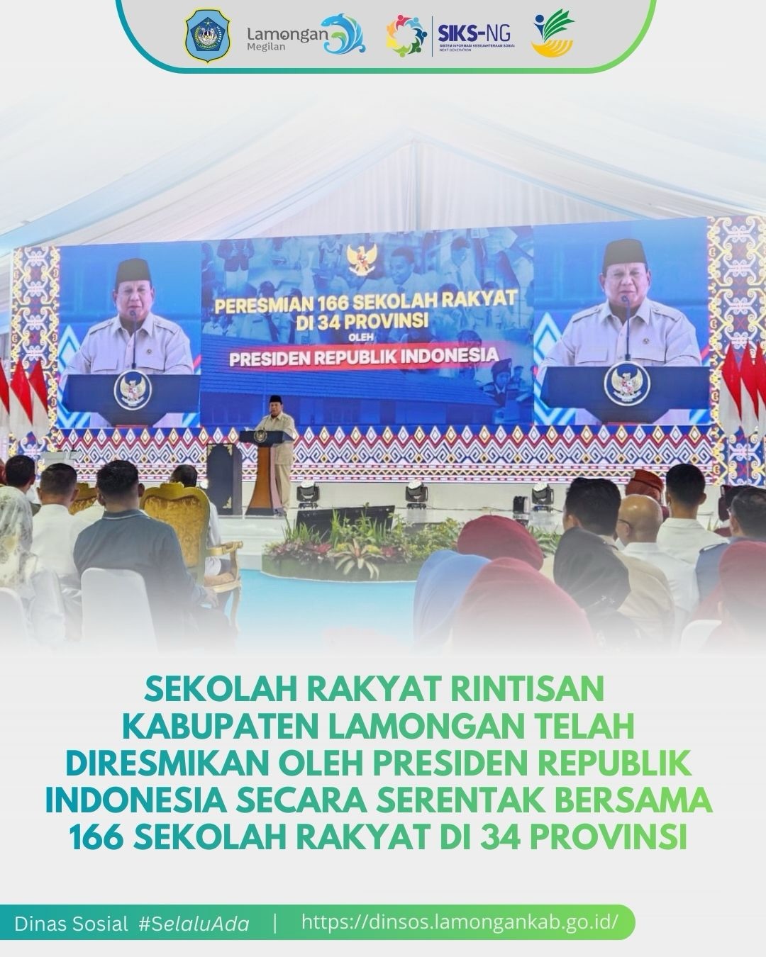 Foto: PERESMIAN SEKOLAH RAKYAT DI 34 PROVINSI OLEH PRESIDEN