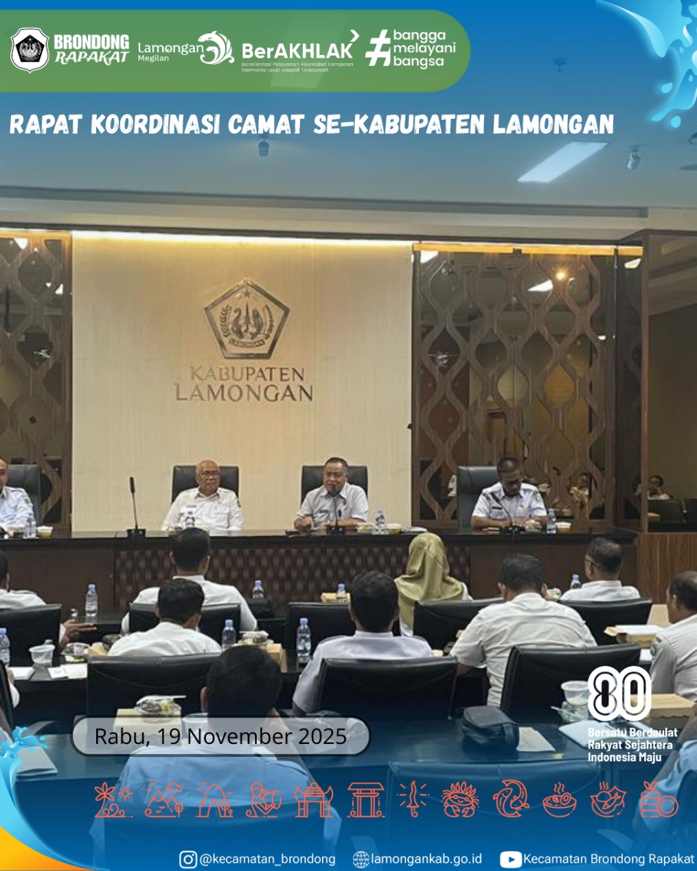 Foto: RAPAT KOORDINASI CAMAT SE-KABUPATEN LAMONGAN, DI HADIRI CAMAT BRONDONG