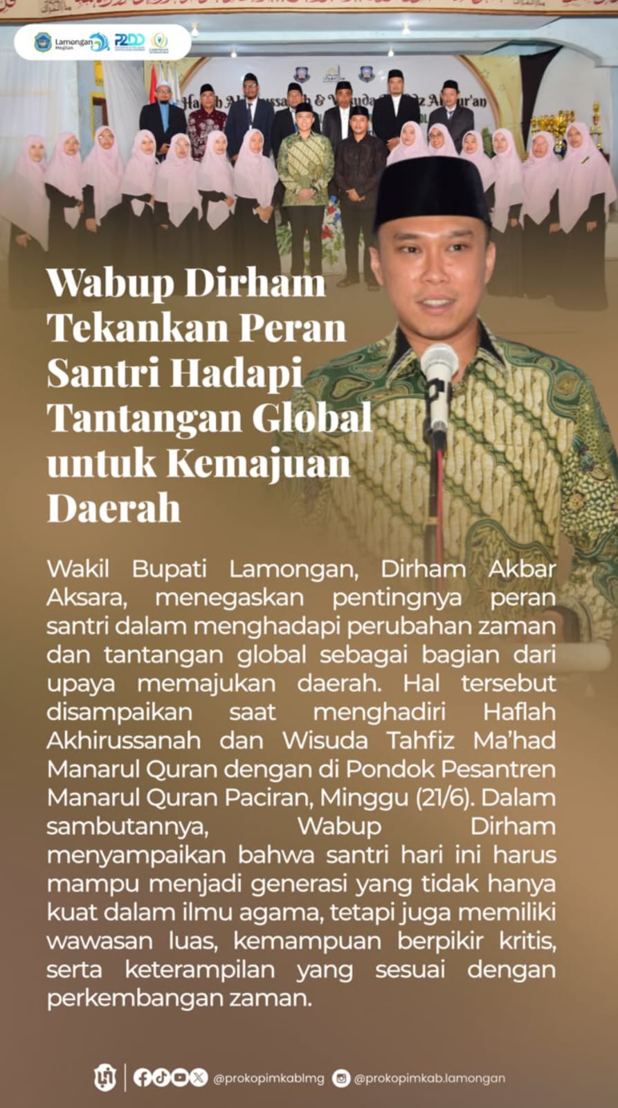 Foto: HAFLAH AKHIRUSSANAH DAN WISUDA TAHFIZ MA'HAD MANARUL QUR'AN
