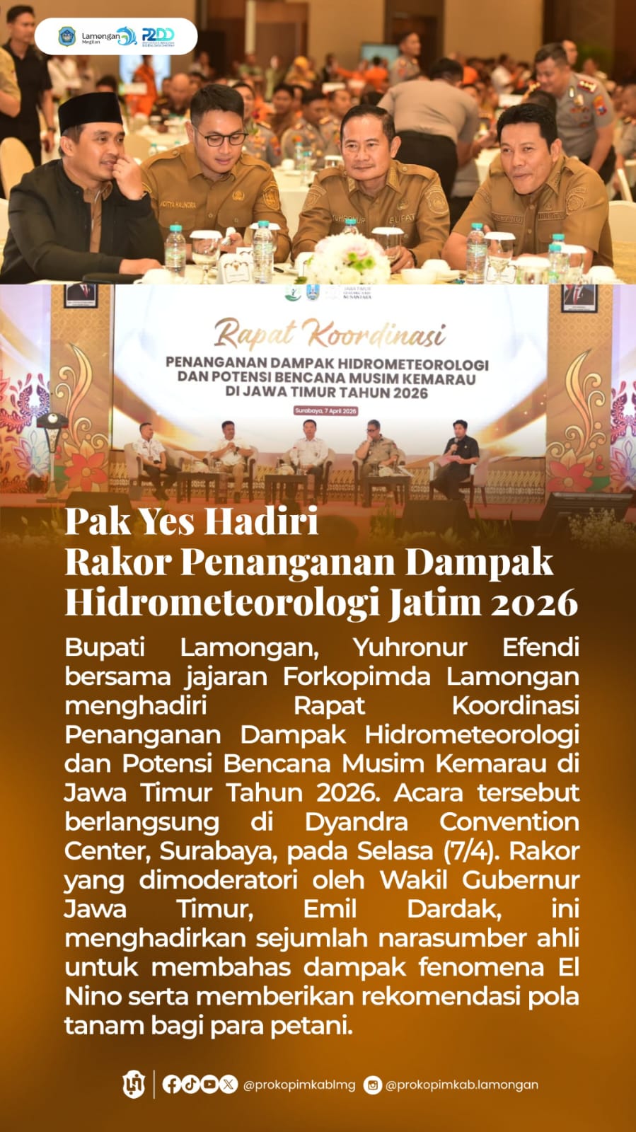 Foto: RAPAT KOORDINASI PENANGANAN DAMPAK HIDROMETEOROLOGI JATIM 2026