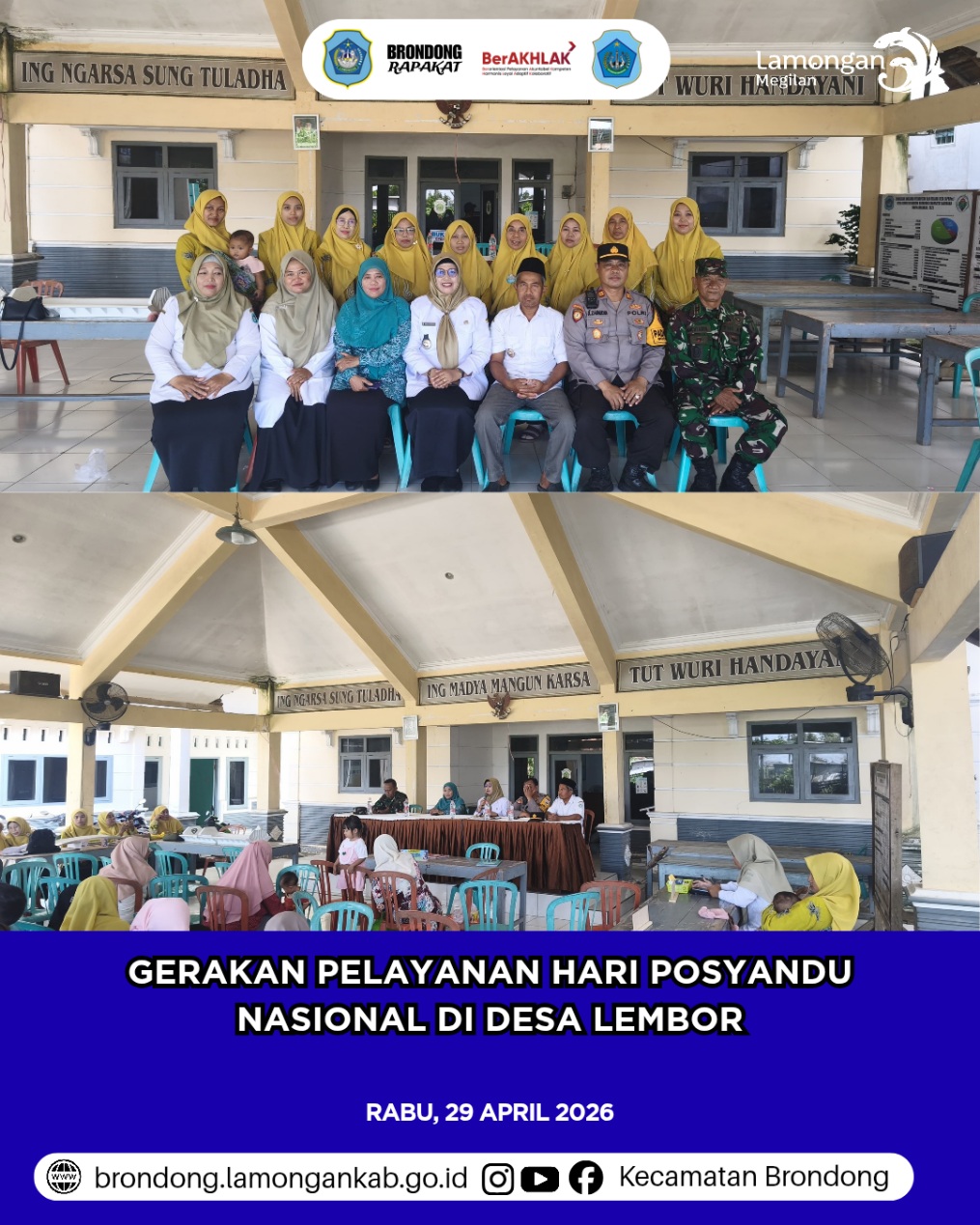 GERAKAN PELAYANAN HARI POSYANDU NASIONAL DI DESA LEMBOR KECAMATAN BRONDONG