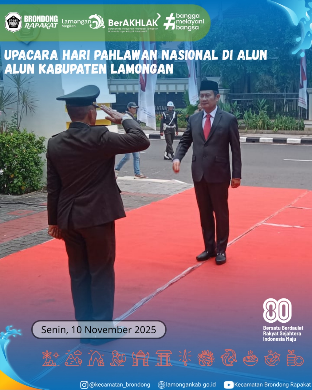Foto: UPACARA HARI PAHLAWAN NASIONAL DI ALUN-ALUN KABUPATEN LAMONGAN