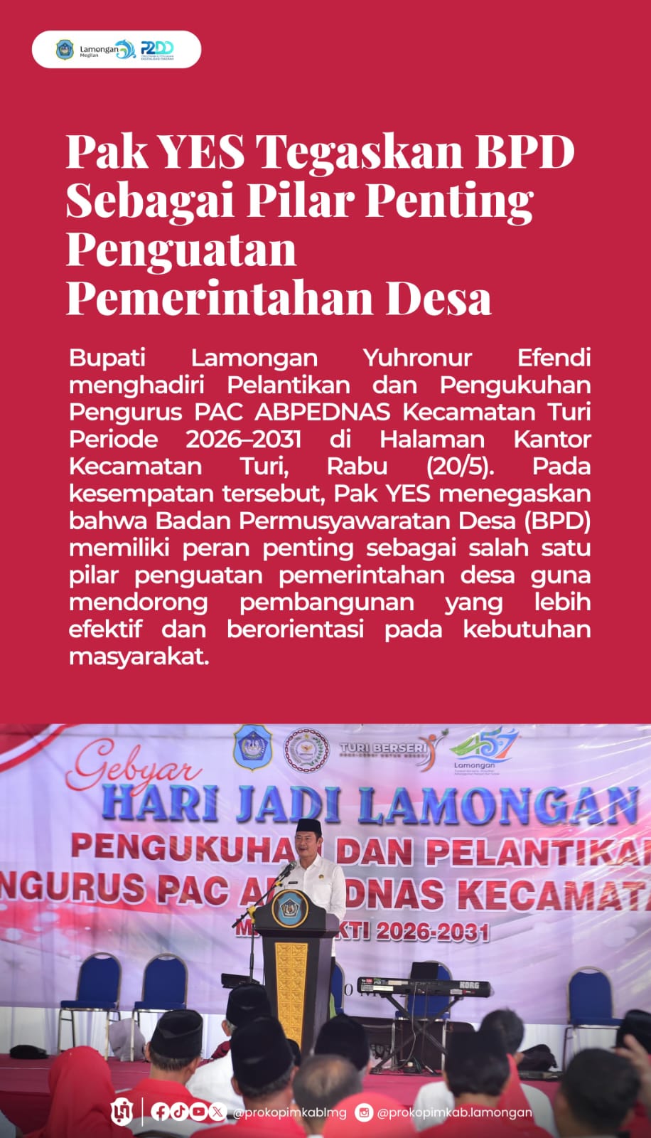 Foto: PELANTIKAN DAN PENGUKUHAN PENGURUS PAC ABPEDNAS