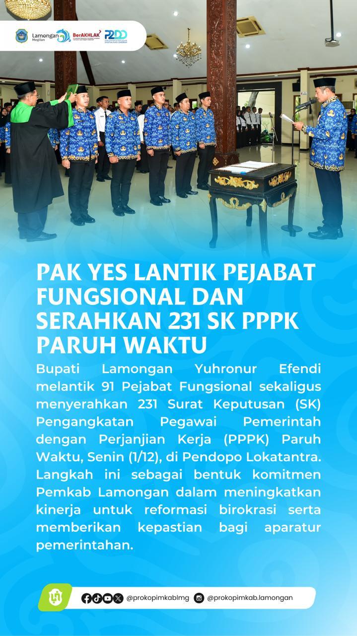 Foto: PELANTIKAN PPPK PARUH WAKTU, OLEH PAK YES