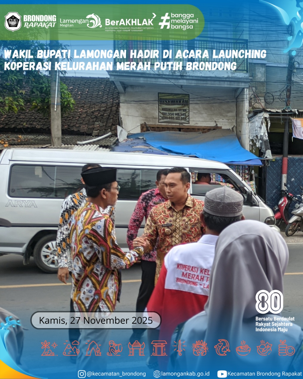 Foto: LAUNCHING KANTOR SEKRETARIAT DAN GERAI SEMBAKO KOPERASI KELURAHAN MERAH PUTIH BERSAMA WAKIL BUPATI LAMONGAN